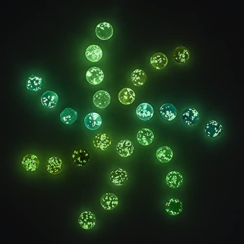 Glass Marbles for Kids Glow in The Dark Marbles , 16 mm Marbles Shooters Games Bag of Chinese Checkers Colored Glass Marbles Bulk Small Tiny Cheap Marbles Assorted Sizes (30 Pcs , 5/8 in)