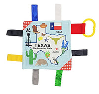 Texas Baby Paper Tag Toy Crinkle Me Lovey for Tummy Time, Sensory Play, Traveling and Photography