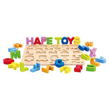 Load image into Gallery viewer, Hape Alphabet Blocks Learning Puzzle | Wooden ABC Letters Colorful Educational Puzzle Toy Board for Toddlers and Kids, Multi-Colored Jigsaw Blocks
