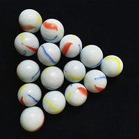 WUIUN 50pcs Glass Marbles Colored Clear Marbles Bulk Game Tiny Marbles for Outdoor Sports Toys(Floral white)