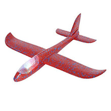Load image into Gallery viewer, Airplane Toy, Flying Mini Throwing Glider Shiny Night Aircraft Toy Hand Airplane Model(Red)
