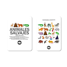 Load image into Gallery viewer, Flashcards Wild Animals - Flashcards Ages 6 M and Up - Spanish to English Flash Cards - Spanish/English Learning Games for Toddlers and Preschoolers
