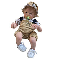Adolly Gallery Reborn Baby Girl Dolls 20 inch, Realistic Handmade Babies Dolls with Khaki Clothes Soft Vinyl Silicone Lifelike Kids Gifts / Toys Age 3+ AD20c18 Name Avery