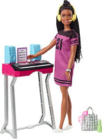 Barbie: Big City, Big Dreams Barbie Brooklyn Roberts Doll (11.5-in, Brunette with Braids) & Music Studio Playset with Keyboard & Accessories, Gift for 3 to 7 Year Olds