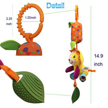 Load image into Gallery viewer, Bloobloomax Baby Soft Hanging Rattle Crinkle Squeaky Dangling Toy Car Seat Stroller Toys with Plush Animal C-Clip Ring for Infant Babies Boys and Girls 3 6 9 to 12 Months (4 Pcs)
