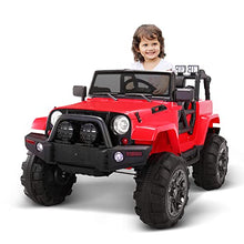 Load image into Gallery viewer, TRINEAR Kids Ride on Truck with Remote Control, 12v Kids Ride on Car, Electric Cars for Kids 3 to 7 Years, 3 Speeds 4 Wheels, Spring Suspension,Red
