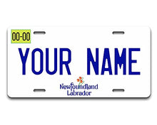 Load image into Gallery viewer, BRGiftShop Personalized Custom Name Canada New Found Land Labrador 6x12 inches Vehicle Car License Plate
