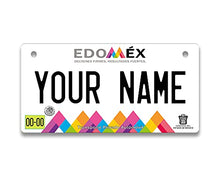 Load image into Gallery viewer, BRGiftShop Personalized Custom Name Mexico Edomex 3x6 inches Bicycle Bike Stroller Children&#39;s Toy Car License Plate Tag
