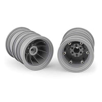 J Concepts Inc. Krimson Dually 2.6 Dual Wheels with Adapters, Gray/Silver (2), JCO3388S