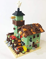 Brick Loot Bait and Tackle Shop Old Fishing Store Set - Custom Designed Model - Compatible and Fits Lego Along with Most Major Building Block Brands - 427 Pieces