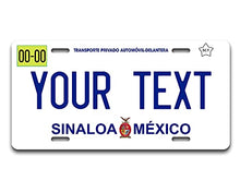 Load image into Gallery viewer, BRGiftShop Personalized Custom Name Mexico Sinaloa 6x12 inches Vehicle Car License Plate
