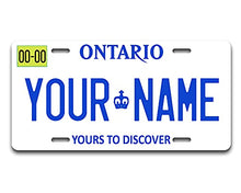 Load image into Gallery viewer, BRGiftShop Personalized Custom Name Canada Ontario 6x12 inches Vehicle Car License Plate
