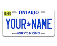 BRGiftShop Personalized Custom Name Canada Ontario 6x12 inches Vehicle Car License Plate