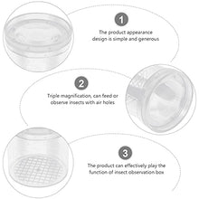 Load image into Gallery viewer, TEHAUX Insect Observation Cup Insect Triple Magnifying Glass Insect Feeding Box Plastic Insect Jar Insect Viewer Transparent Outdoor Magnifying Bug Viewer Science Education Supplies 6pcs
