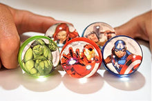 Load image into Gallery viewer, Marvel Avengers Bouncy Balls Superballs Super Hi Bounce 1.2&quot; (1 Pack of 5 Balls) Hulk, Thor, Cap America &amp; Fiends Fidget Balls Small Toys for Kids Prize Giveaways Gift Toy Birthday Supplies B-6805-1
