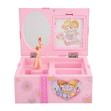 Load image into Gallery viewer, Annadue Pink Cartoon Music Box Dancing Princess Music Box Girls Jewelry Box, Jewelry Box for Girls, Children Toy for Little Princess
