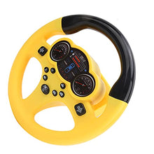 Load image into Gallery viewer, Steering Wheel Toy, Electric Simulated Driving Controller Portable Simulated Driving Steering Wheel Learn Colors Feelings &amp; Music Game for Baby Toddlers Infants(Yellow)
