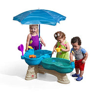 Step2 Spill & Splash Seaway Water Table | Kids Dual-Level Water Play Table with Umbrella & 11-Pc Accessory Set | Large Water Table