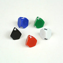 Load image into Gallery viewer, Set of Unique 4-sided D4 Dice in Five Colors
