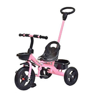 Stroller Child Bike Push and Sit Toddler Scooter Indoor and Outdoor Portable Tricycle Seat Belt 3 Color Options (Color : Pink)