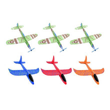Load image into Gallery viewer, Toyvian Glider Plane for Kids Throwing Foam Plane Glider Airplanes Foam Flying Airplane Kit for Outdoor Sports Garden Yard Playing 6PCS
