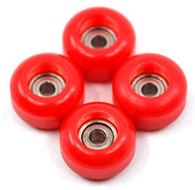 Load image into Gallery viewer, Teak Tuning CNC Polyurethane Fingerboard Bearing Wheels, Red - Set of 4 Wheels - Durable Material with a Hard Durometer
