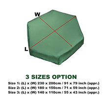 Load image into Gallery viewer, Sandpit Cover for Sandbox with Drawstring,Oxford Cloth Sandbox Canopy Waterproof Sandpit Pool Cover Patio Anti UV Green Sandbox Covers Hexagon Kids Toy, for Home Garden Outdoor Pool (140110cm)
