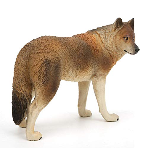 Wolf Figurine Toy, Lifelike Wild Animal Wolf Model Ornaments Home Desktop Decoration for Kids Education Collectibles Gift