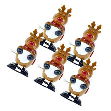 Load image into Gallery viewer, Toyvian 5pcs Christmas Wind Up Toys Reindeer Clockwork Toys Christmas Party Favors Xmas Stocking Stuffers Holiday Gifts for Kids
