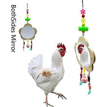 Load image into Gallery viewer, EastVita Wooden Chicken Toy with Bells Chicken Mirror Hen and Rooster Following Wooden Mirror Toy Wooden
