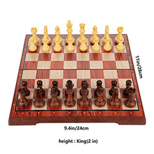 Load image into Gallery viewer, Chess Sets Hips Plastic Magnetic Board Game with Storage Folding Portable Travel Chess- for Beginner&amp;Kids and Adults (Size : Large)
