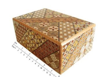 Yosegi Japanese Puzzle Box 5 sun - 27 steps