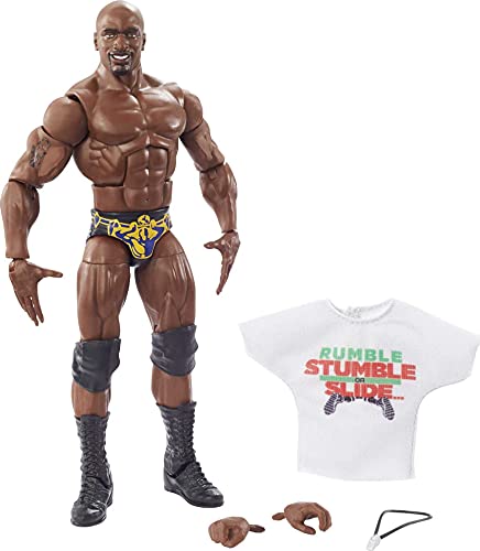 WWE Titus ONeil Royal Rumble Elite Collection Action Figure with Authentic Gear & Accessories, 6-in Posable Collectible Gift for WWE Fans Ages 8 Years Old & Up