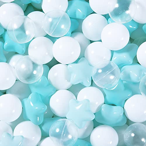 Realhaha Ball Pit Balls Non-Toxic Free BPA Soft Plastic Balls for Kids Ball Pit, Play Tent, Baby Playhouse, Pool, Birthday Party Decoration, 100 Balls for Toddler Boys Girls