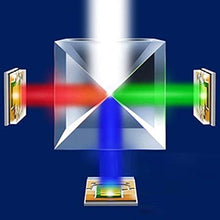 Load image into Gallery viewer, Optical Glass X-Cube Prism RGB Dispersion Prism Physics and Decoration Light Spectrum Educational Model Big Size
