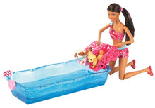 Load image into Gallery viewer, Mattel Barbie Swim and Race Pups African-American Doll Playset
