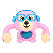Load image into Gallery viewer, Zerodis Monkey Rolling Toy, Baby Voice Control 360 Degrees Rolling Monkey Toy, Electric Animals Entertainment Music Kids Educational Toys for Girl and Boy(Pink)
