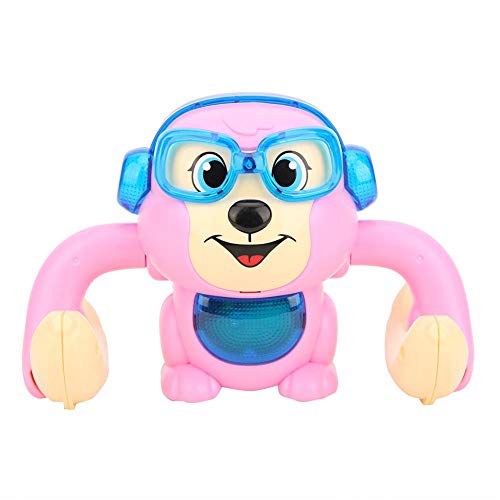 Zerodis Monkey Rolling Toy, Baby Voice Control 360 Degrees Rolling Monkey Toy, Electric Animals Entertainment Music Kids Educational Toys for Girl and Boy(Pink)