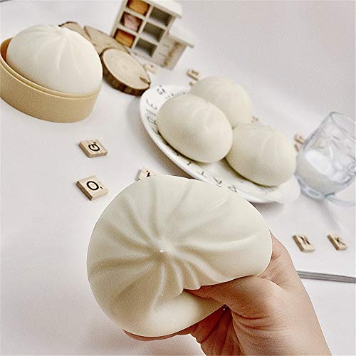Steamed Stuffed Bun Simulation Decompression Toy Decompression Artifact Big Buns, Simulation Slow Rebound Unzip Toy,Help You Reduce Stress, Suitable for Kids and Adults