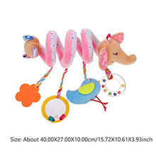 Load image into Gallery viewer, ibasenice Kid Baby Spiral Bed Stroller Toy Infant Baby Worm Crib Bed Around Rattle Bell Elephant Educational Plush Toy for Crib Bed Stroller Car Seat Bar
