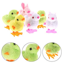 Load image into Gallery viewer, STOBOK Kids Clockwork Playthings, 6pcs Random Color Adorable Chicks and Bunnies Shape Wind Up Waking Toys|8X7. 5X5cm
