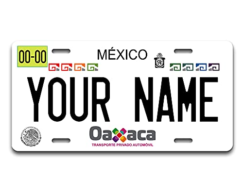 BRGiftShop Personalized Custom Name Mexico Oaxaca 6x12 inches Vehicle Car License Plate