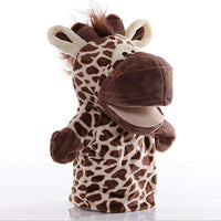 SweetGifts Giraffe Open Mouth Hand Puppets Plush Animal Toys for Imaginative Pretend Play Stocking Storytelling