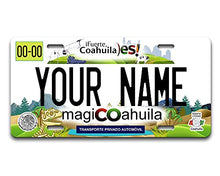 Load image into Gallery viewer, BRGiftShop Personalized Custom Name Mexico Coahuila 6x12 inches Vehicle Car License Plate
