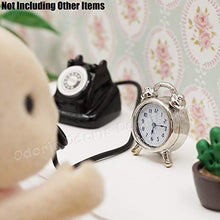 Load image into Gallery viewer, Odoria 1:12 Miniature Clock (Silver) Miniatures Dollhouse Furniture Accessories
