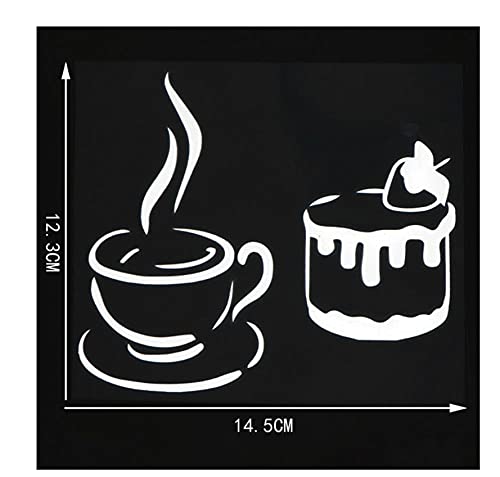 MDGCYDR Car Stickers Funny 14.512.3Cm Coffee and Cake Interesting Car Sticker Vinyl Decal Art Decoration Black / Silver
