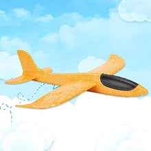 Load image into Gallery viewer, Tbest Glider Catapult Airplane, 2 Pcs EPP Throwing Glider Catapult Airplane Throw and Return Stunt Version Children Educational Toy(Orange dot Single Hole Stunt)
