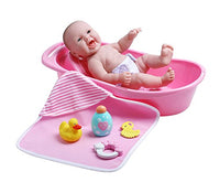 JC Toys La Newborn Realistic Baby Doll Bathtub Gift Set Featuring 13