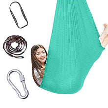 Load image into Gallery viewer, XMSM Indoor Therapy Swing for Kids, (Hardware Included) Snuggle Cuddle Hammock for Children with Autism, ADHD, Aspergers, Sensory Integration (Color : Lake Green, Size : 150x280cm/59x110in)
