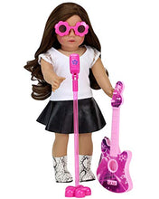 Load image into Gallery viewer, Sophia&#39;s Rock &#39;n Roll Play Set for Dolls, Pink | Doll Guitar, Microphone and Rockstar Sunglasses for 18 Inch Dolls | Doll Sold Separately
